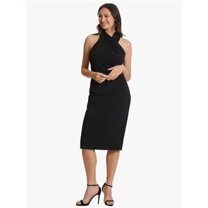 Rachel roy Black Sleeveless Halter Neck Cocktail Dress XXL Polyester Blend